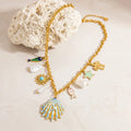 DAIHE DAIHE 2025 New Marine Vacation Style DIY Starfish Stainless Steel Necklace