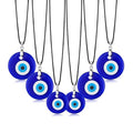 Women Accessories 30mm Wax Rope Turkish Eye Pendent Necklace
