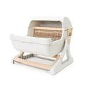 Durable Eco-Friendly Plastic Folding Semi-Automatic Easy Clean Large Capacity Open Design Hidden Detachable Cat Litter Box