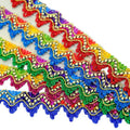 27mm Diy Clothes Accessory Triangle Trimming Lace Colorful Ribbon Costume Sewing Textile Scrallop Polyester Scroll Lace Trims