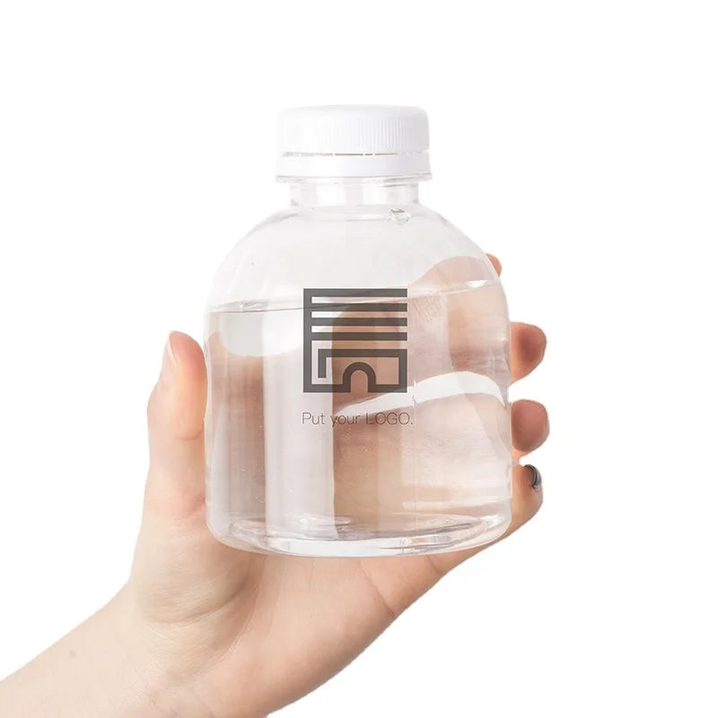 Food Grade Disposable PET Plastic Boba Tea & Water Beverage Fruit Juice Bottles 250ml 350ml 400ml Sizes for Energy Drinks