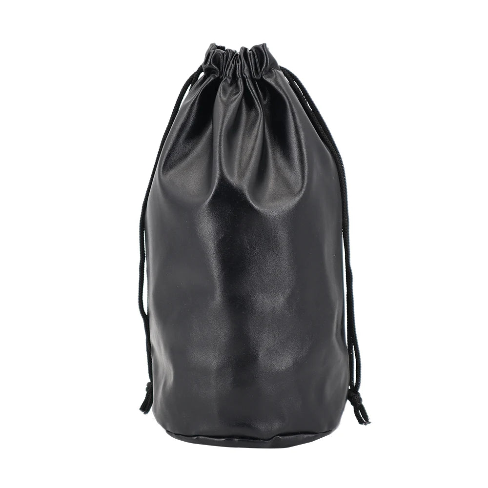 Logo Customizable PU Leather Drawstring Pouch with Round Bottom for Soft String Gift Packaging Bag LOGO