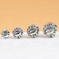 Chinese Feng Shui Pi Yao Loose Beads Lucky Wealth 925 Sterling Silver Pi Xiu Round Spacer Beads Bracelet Component