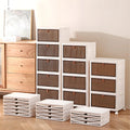 Collapsible Plastic Folding Stackable Closet Organizer Storage Box Lids Wheels Portable Wardrobes Home Use Collapsible Clothing