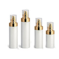 Matte White PP Cosmetic Vacuum Airless Pump Beauty Bottle 30ml 50ml Gold Lotion Cream Foundation for False Eyelashes Shampoo