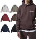 Factory Custom OEM Wholesale Crewneck Oversized Men Cotton Cropped Crew Neck Pullover Blank Heavyweight Sweatshirt & Hoodies