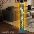 Luxury Modern Changing Aquarium Water Bubble Lamp Flower Pillar Home Decor