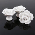 Mix Vintage Look Flower Ceramic Knobs Door Handle Cabinet Drawer Cupboard Pull Decor Round Furniture Accessories