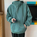 Custom Logo Vintage Hoodie for Men Solid Pattern Polyester Cotton Drawstring Hoodies Embroidered Techniques Digital for Autumn