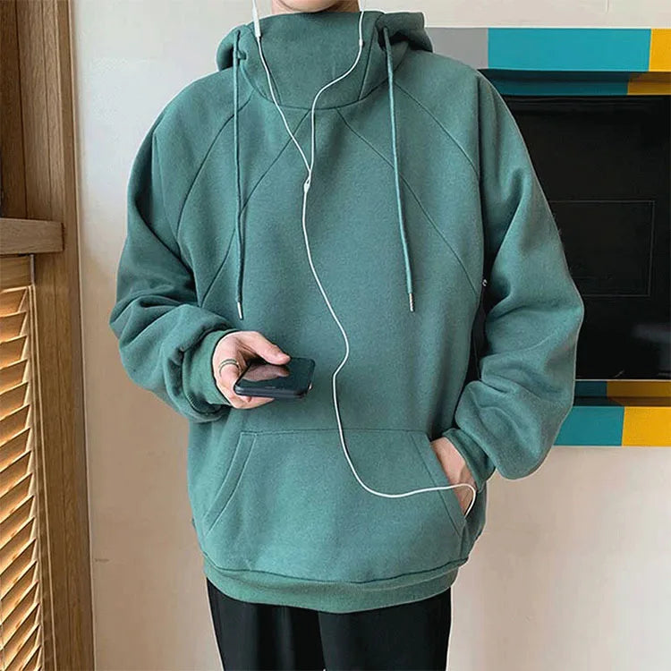 Custom Logo Vintage Hoodie for Men Solid Pattern Polyester Cotton Drawstring Hoodies Embroidered Techniques Digital for Autumn