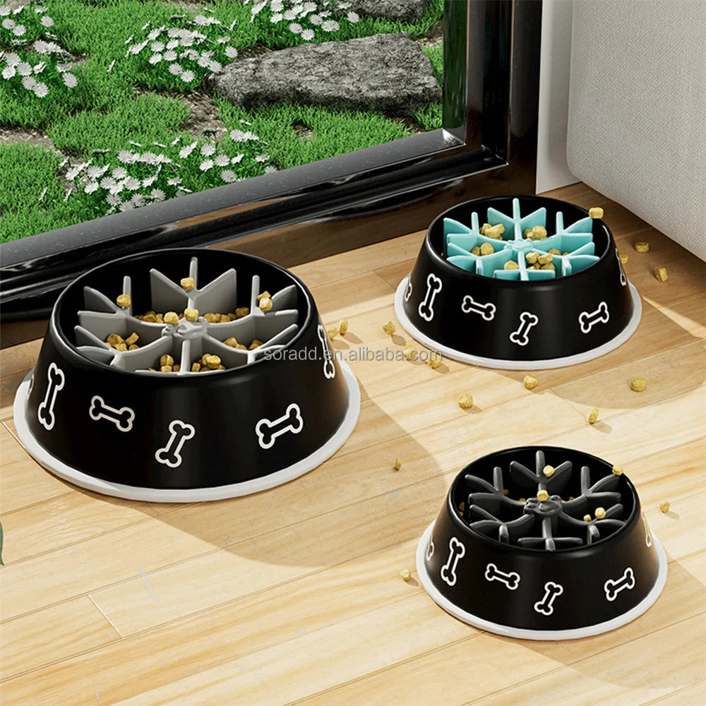 Anti-Slip Slow Down Eating Soft Silicone Anti-Choking Puzzle Maze Mat Slow Feeder Dog Bowls Insert  Dog Silicone Mat