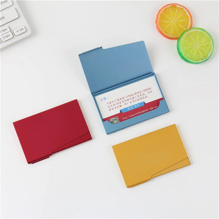 Business Gifts Slim Stainless Steel Metal Wallet with RFID Blocking Card Holder Case for Credit Business Cards