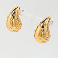 Wholesale of Fashionable New Diamond Inlaid Letter Pattern Huggie Earrings Exquisite and Luxurious Women's Party Gift Earrings