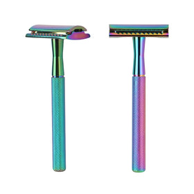Men's Grooming Metal Safety Razor Classic Double Edge Shaving Razor with Brass Handle