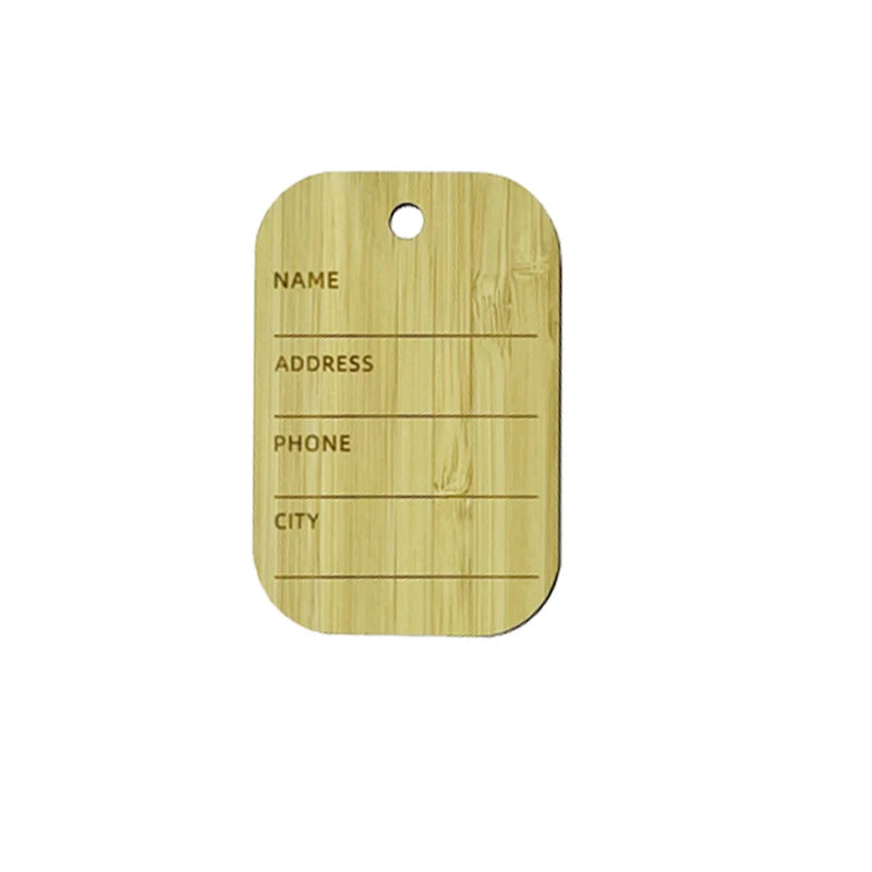 Eco-friendly Bamboo Luggage Tags Travel Tags-Reusable Customizable Modern Designs Digital Printing Custom Promotional Bookmarks