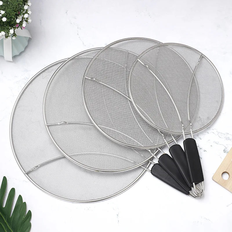 Kitchen Cooking Stove Cleaning Tool Stainless Steel Guard Shield Catcher Stopping Hot Oil Splash Frying Pan Splatter Screen