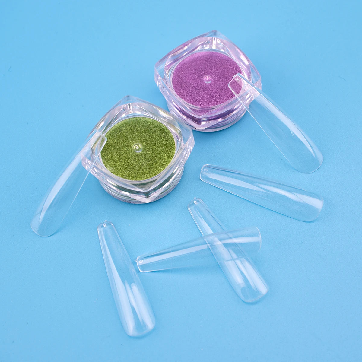 Ballerina Nail Tips 400pcs Extra Long Ballerina Shape Professional Full Cover Clear Transparent Artificial Nail Tips