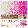 Valentine's Day Loose Beads Clay Beads Children's Beads Kit for DIY Accessories Necklace DIY Jewelry Materials