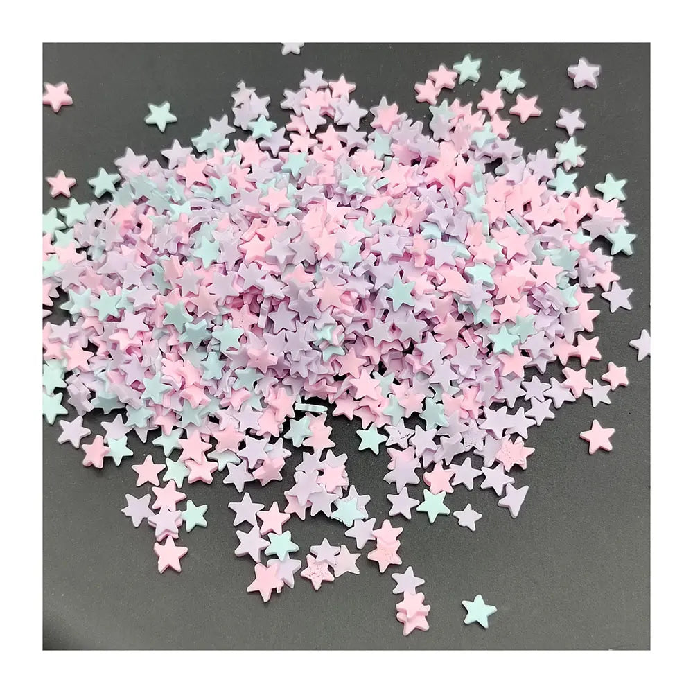 Polymer Hot Clay Sprinkles Colorful Heart Five Star Snowflakes Bow Candy Sprinkles for Crafts Making