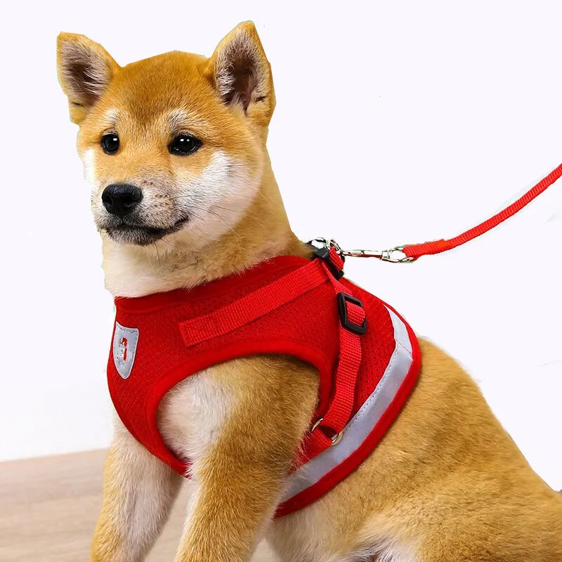 Good Quality Breathable Mesh Reflective Sport Puppy Dog Harness Vest Soft Breathe Vest Dog Harness Mesh