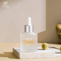 Glass Dropper Bottles Wholesale 20ml 30ml Flat Shoulder Cylinder Skin Care Essential Oil Eye Cream Rubber Stopper