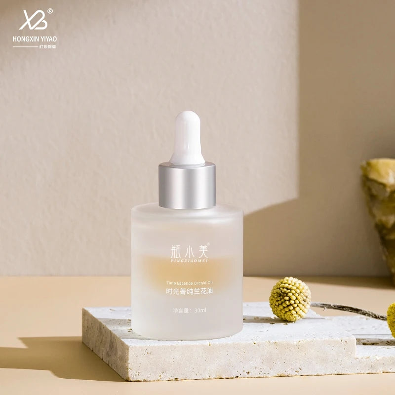 Glass Dropper Bottles Wholesale 20ml 30ml Flat Shoulder Cylinder Skin Care Essential Oil Eye Cream Rubber Stopper