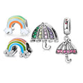 Real 925 Sterling Sliver Colorful Rainbow Enamel Beads Fit Charms Bracelets Jewelry Making Woman Accessories Gift Party Daily