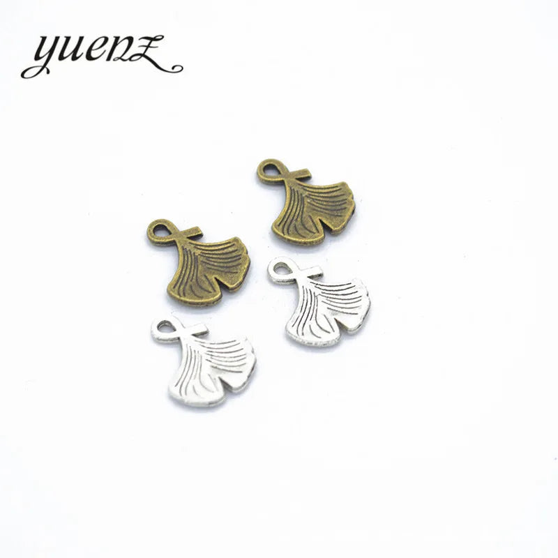 YuenZ 2 Colour Antique Silver Color Tree Leaf Charms Plated Pendants Jewelry Making DIY Handmade Craft 15*13mm Q317