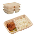 26 oz 2 Compartment Microwaveable Take Away Lunch Box Biodegradable Corn Starch PP Takeout Containers with Lid