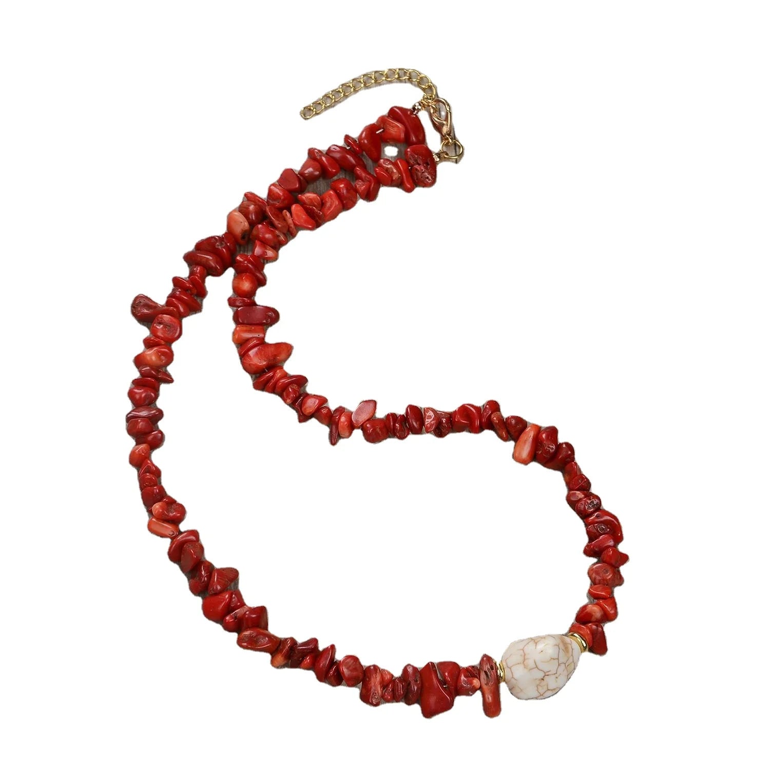 Wholesale Italian Man Africanl Jade Wedding Big Real Coral Shell Branches Necklace