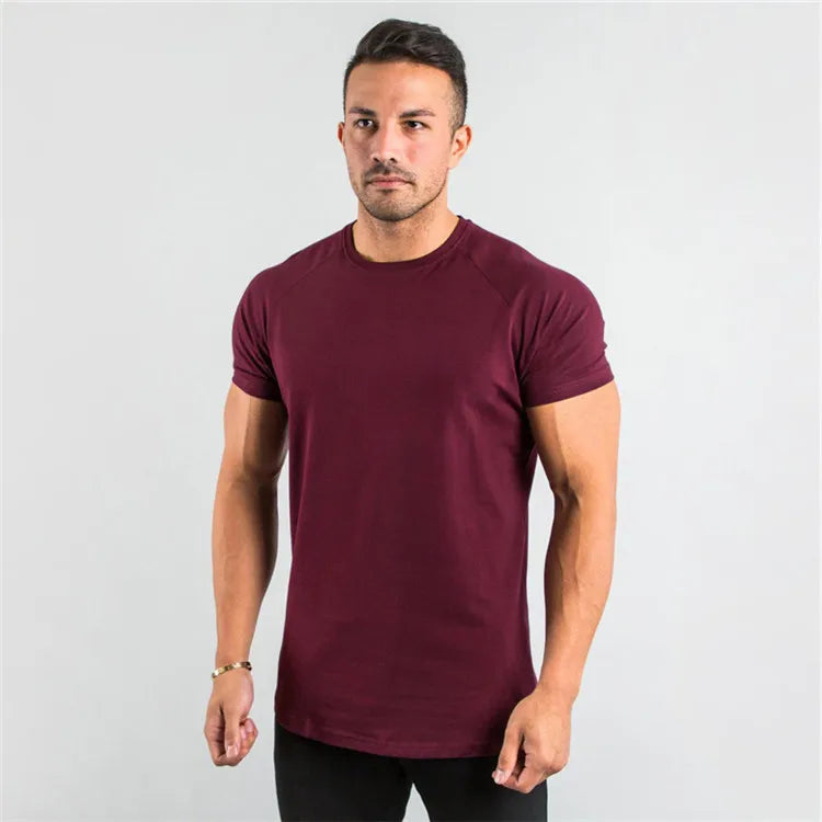 2021 Training Fitness Clothing Spandex Muscle Dry Fit Running Workout Men Gym Sport Custom T Shirts