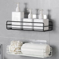 Bathroom Storage Rack Organizer Shelf Bathroom Shower Wall Shelf Without Drilling Iron Kitchen Bathroom Shelves