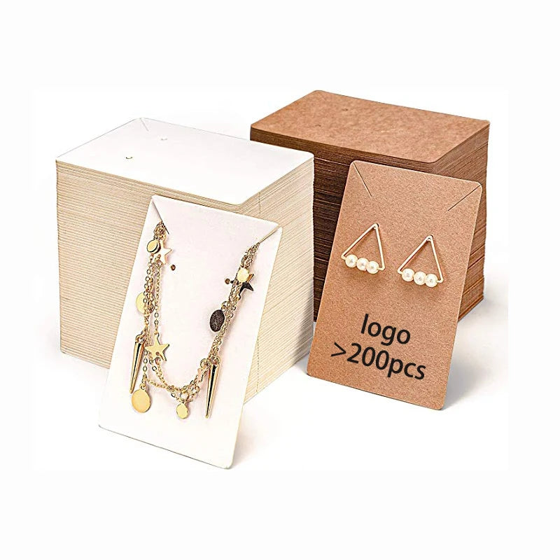 Custom Jewelry Earring and Necklace Back Holder Display Earring Paper Card