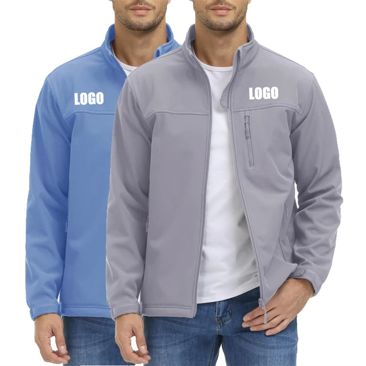 Custom Logo Windbreaker Zip up Jacket Winter Tactical Jacket Men Outdoor Soft Shell Waterproof Jacket