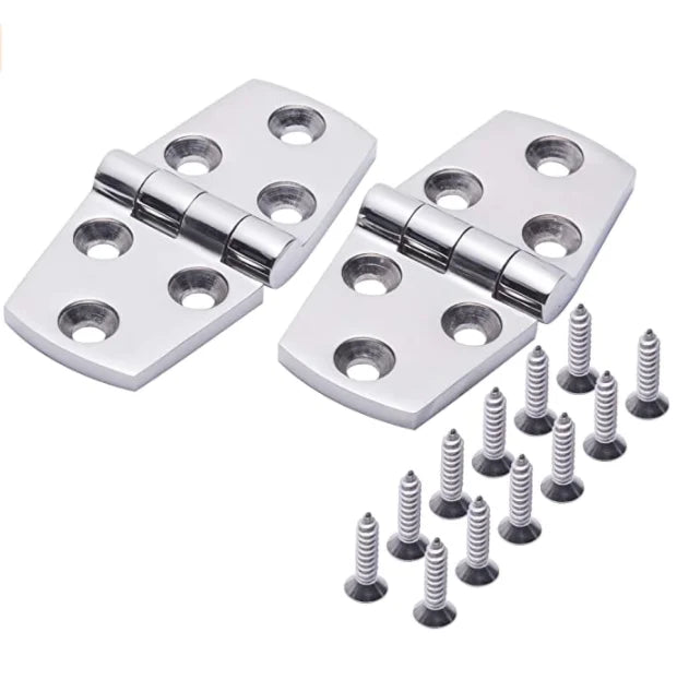 316 Grade Stainless Steel Mirror Polished Heavy-duty Cast Solid Hinges for Industrial Use