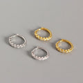 High Quality Classic Design 925 Sterling Silver CZ Micro Pave Hoop Earrings Women