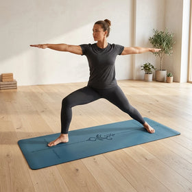Plain 5mm Eco-friendly Anti Slip Smudge Scratch Custom Laser Logo Matte Scrub Frost PU Natural Rubber Yoga Mat Sweat Absorbent