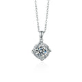 Ruizuan Dainty Fine Jewelry for Women 1ct Moissanite Pendant on 925 Sterling Silver Gold Plating Windmill Necklaces Wholesale