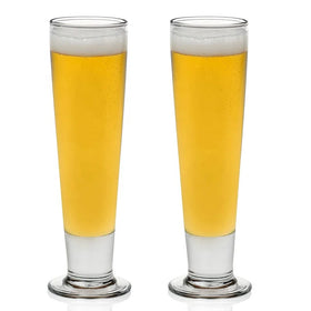 Modern Lager Stout Clear Glassware Tall Footed Pilsner Glass Pint Beer Drinking Glasses Reusable Beer Tasting Glass