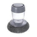 Automatic Liquid Addition Kitchen Cleaning Brush Press Type Washable Detergent Brush Creative Stain Removal Features Made Nylon