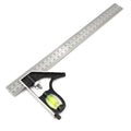 Yunbei 300mm Movable Combination Square Stainless Steel Angle Ruler Civil Industrial Right Angle Measuring Tool Supplied