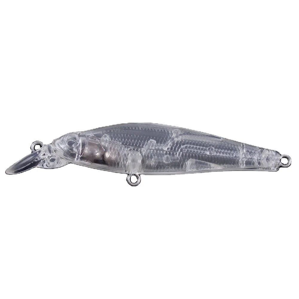 Hengjia 85mm Unpainted Minnow Fishing Bait Printed ABS and Metal Artificial Hard Lure Stream Condition