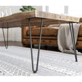 VT-02.012 Black Metal Hairpin Legs for Table and Desk Kitchen & Outdoor Use Heavy Duty Iron Steel 2 Rod Design