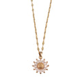 Sunflower Necklace Female 18k Gold Stainless Steel Flower Collars Sunflower Zircon Pendant Jewelry Wholesaler