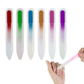 Wholesale Double Sided Glass Nail Files Crystal Fingernail Files with Plastic Sleeve
