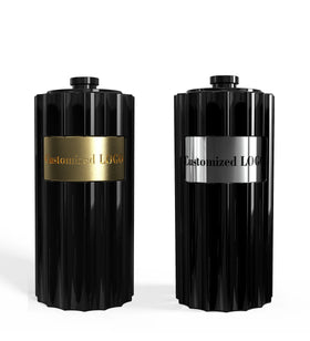 100 Ml Black China Vintage Glass Round Perfume Bottles With Pump for Perfume Packaging | 30% Recycled PCR Glass (EU Ce