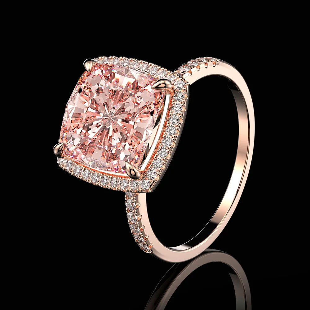 Dropshopping 2020 Fashion 18K Gold Plated Ring Sterling Silver AAAAA Cubic Zirconia Wedding Engagement  Diamond Rings for Women