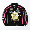 Wholesale Embroidered logo Heavy Weight Motorcycle Riding Bomber Jacket Oversized Vintage Nascar Racing Jacket