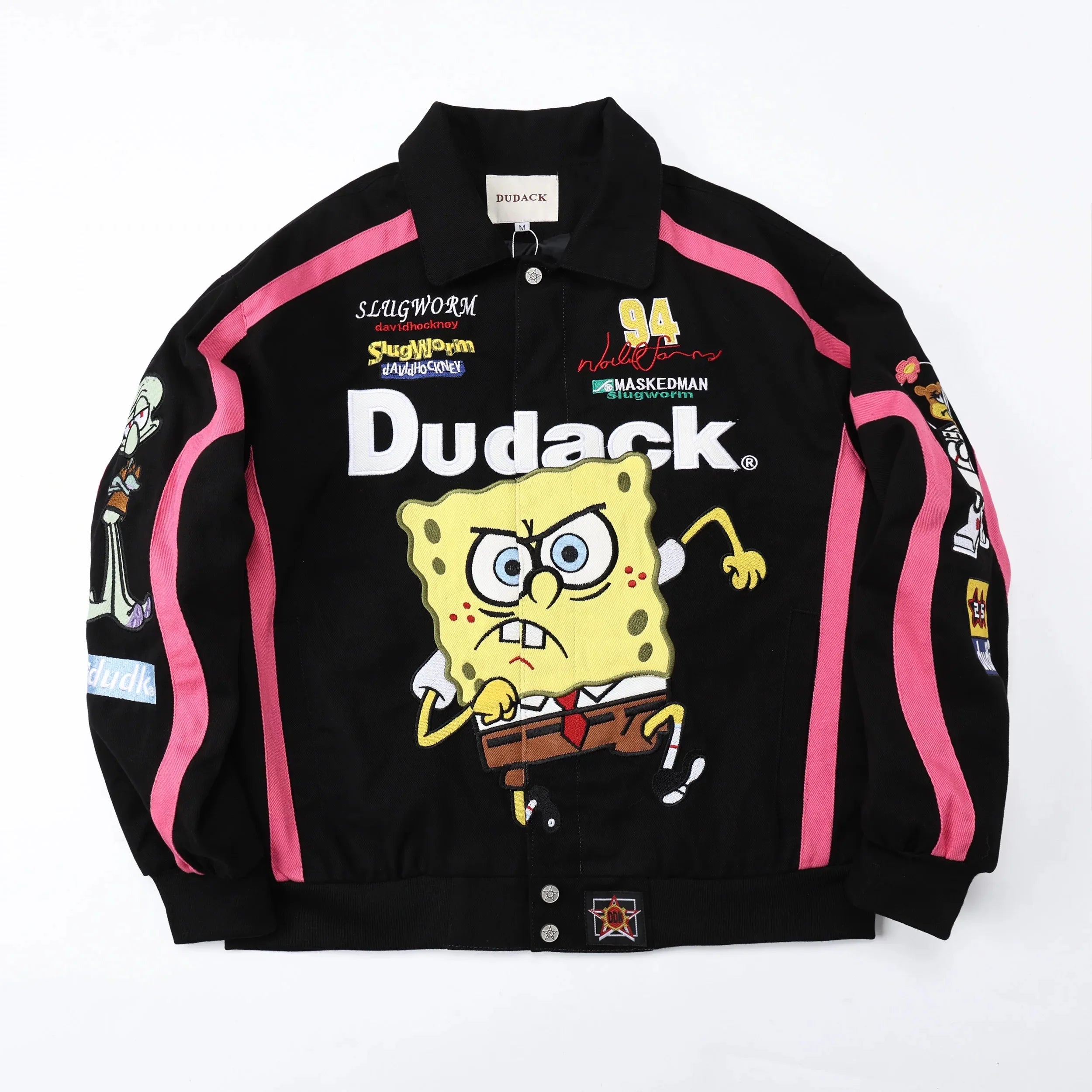 Wholesale Embroidered logo Heavy Weight Motorcycle Riding Bomber Jacket Oversized Vintage Nascar Racing Jacket