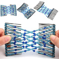New Fashion Beaded Steel Wire Variety Magic Hair Comb Double Row Hairpin Disc Hair Iron for Ladies